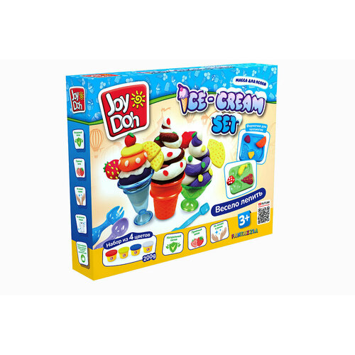 Масса для лепки Joy Doh набор ICE-CREAM SET Мороженое ICEC-200 pot