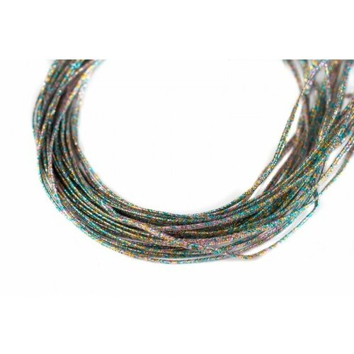 cутаж 3мм цвет st1090 smooth metallic silver гладкое металлизированное серебро 1 метр Cутаж 2мм, цвет ST1660 Textured Metallic Rainbow (радуга), 1 метр