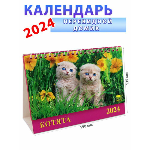 День за днем Календарь-домик на 2024 год Котята 135х190 мм день за днем календарь домик на 2024 год шедевры мировой живописи 135х190 мм