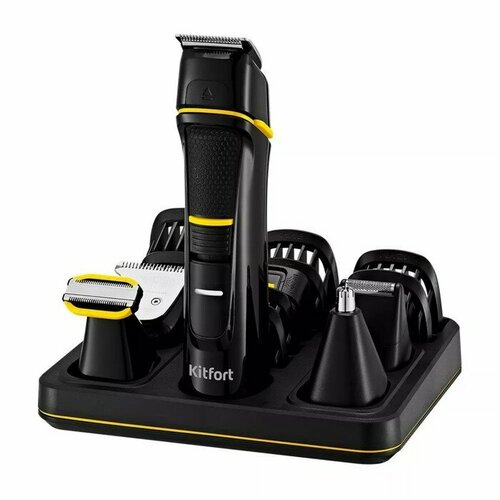 Триммер для волос Kitfort КТ-3141-1 для носаушейбороды работа от АКБ чёрно-жёлтый 379000₽