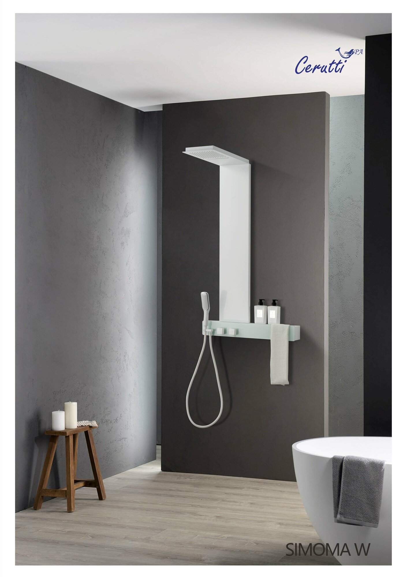 фото Душевая панель Cerutti Spa SIMONA W CT9661 цвет белый