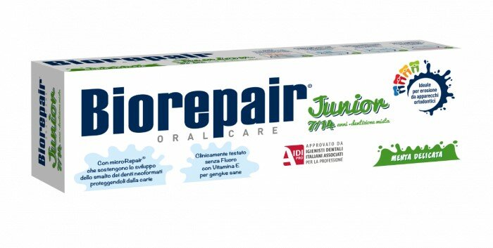Biorepair Junior Mint Детская зубная паста с витамином Е и ароматом сладкой мяты 75 мл (Biorepair, ) - фото №13