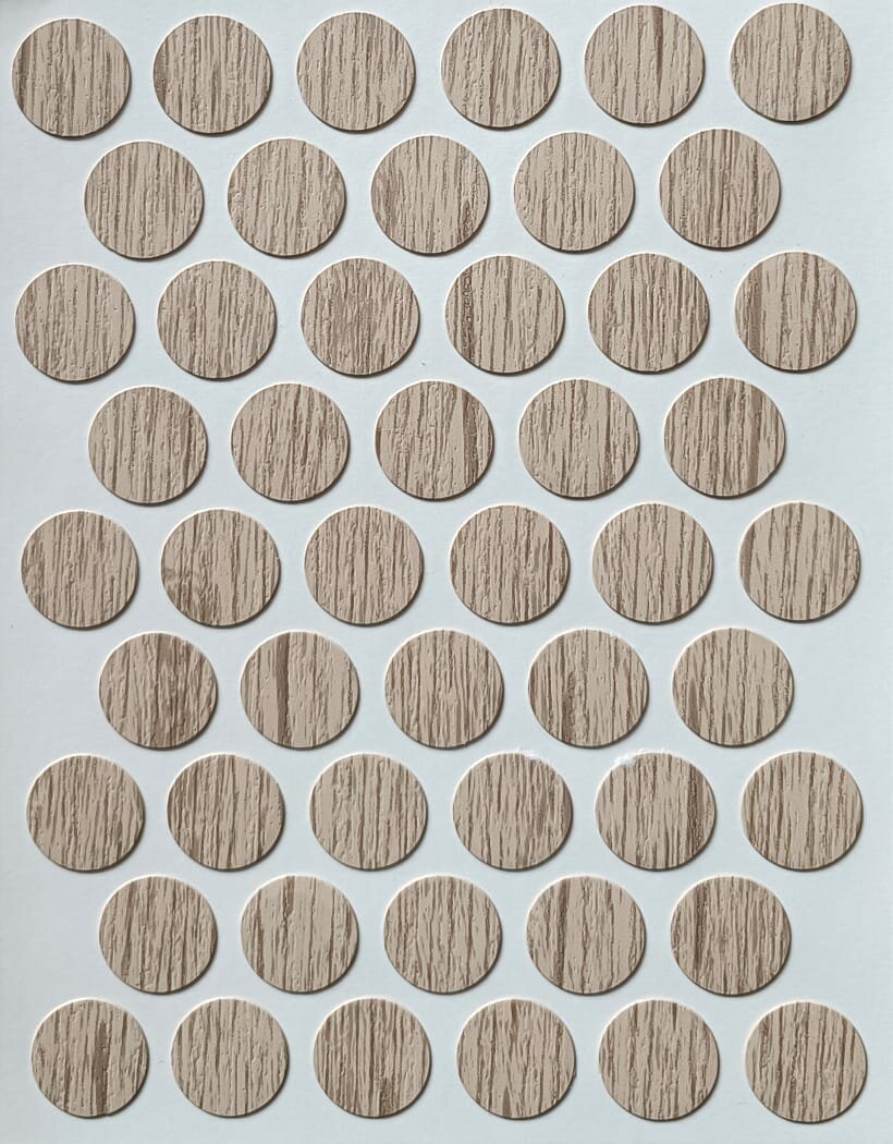 Заглушка мебельная самоклеящаяся цвет Дуб Мадрид D 18мм (3 листа)