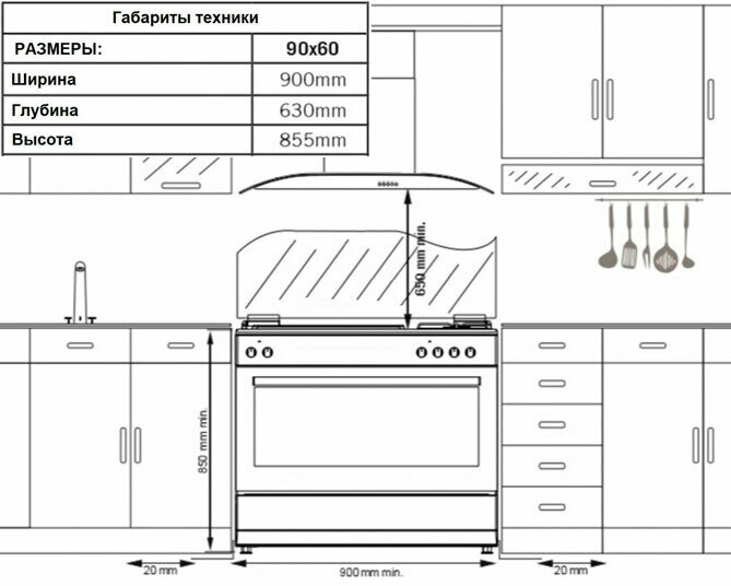 Комбинированная плита Simfer F96MW52001 - фото №12