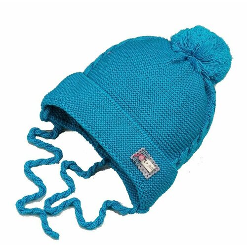 фото Шапка vikikids, размер 45-50, голубой