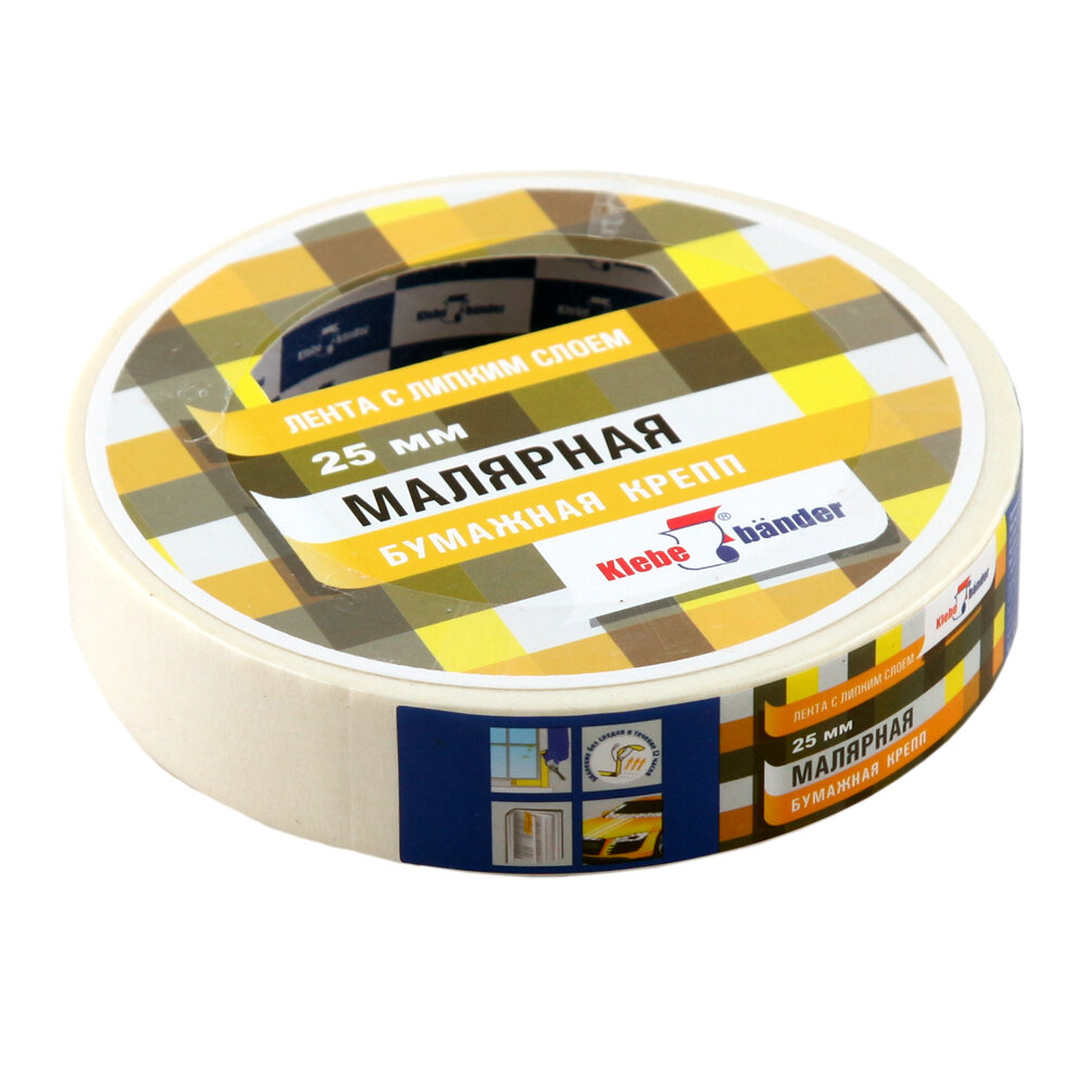 фото Креппированная малярная клейкая лента Klebebander 25мм х 30м