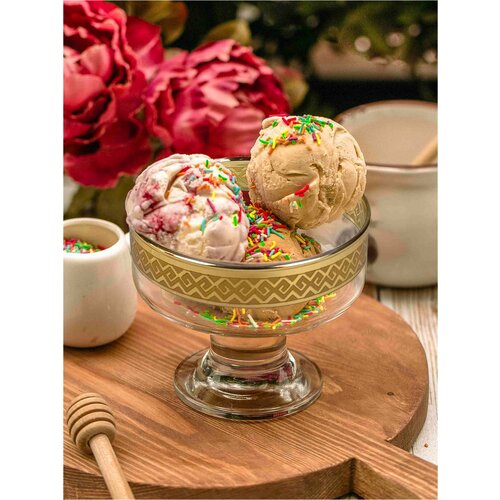 Набор креманок с алмазной гравировкой PROMSIZ альфа Креманки для десертов и мороженого Подарочный набор посуды 250 мл 6 шт 788₽