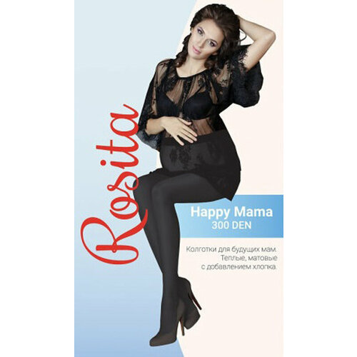 Колготки для беременных Rosita Happy mama 300, размер 4, (чёрный) черный