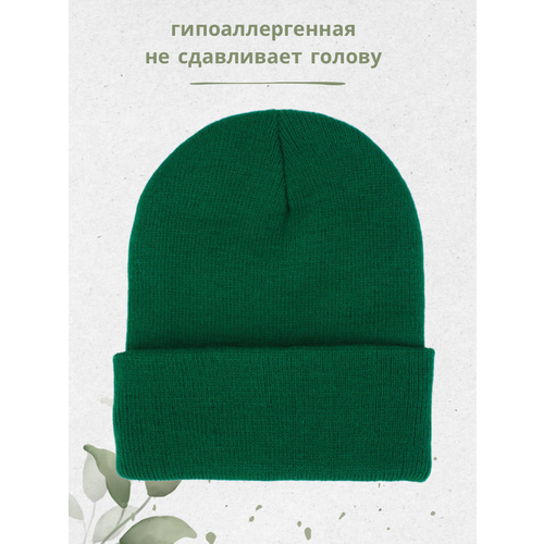 фото Шапка бини , размер единый, зеленый ванильные мечты