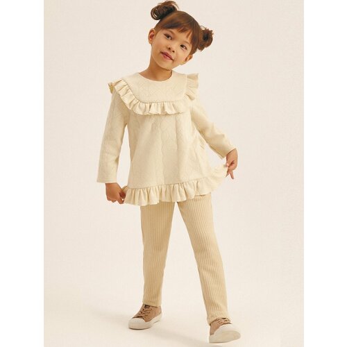 Легинсы BUG LOVERS, размер 104, бежевый