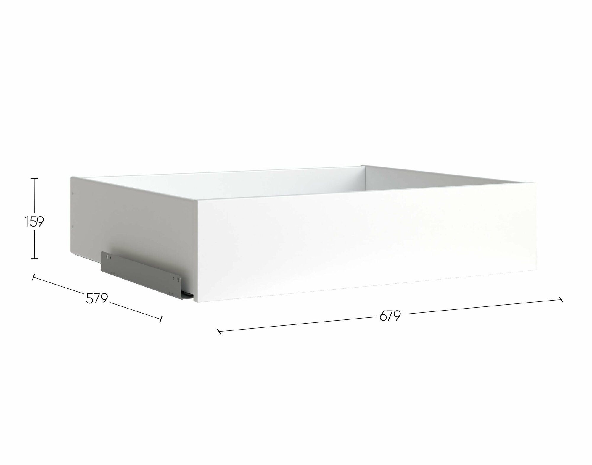 Ящик выдвижной к шкафу ГУД ЛАКК Макс, 68х58х15,9 см, белый