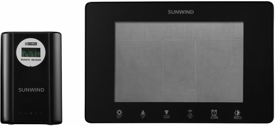 Погодная станция SunWind SW-WSH160-COLOR черный - фото №8