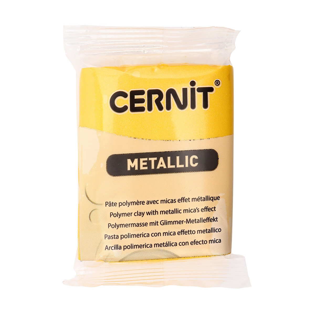 Пластика полимерная запекаемая 'Cernit METALLIC', 56 г (700 желтый)