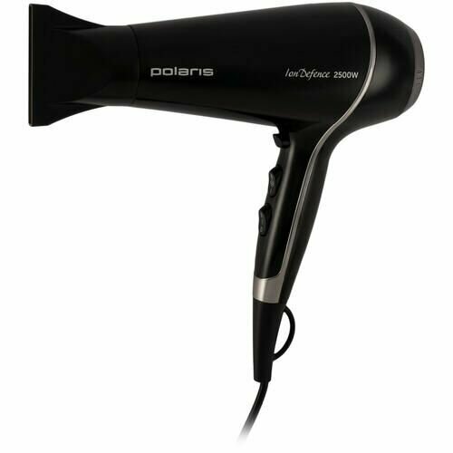 Фен Polaris PHD 2503TDi черныйсеребристый полноразмерный 2500 Вт подача холодного воздуха турмалиновая ионизация шнур - 175 м 774800₽