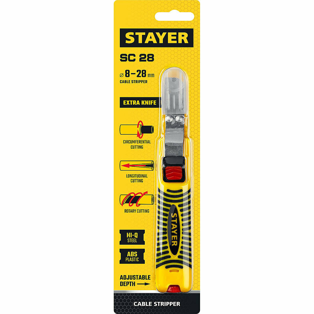 Стриппер Stayer SC-28 для снятия изоляции кабелей 8 - 28 2-45303_z01