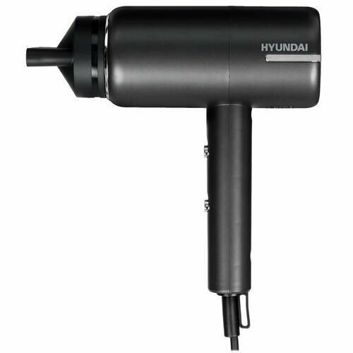 Фен Hyundai H-HDI0777 черный/серебристый, компактный, 1500 Вт, подача ...