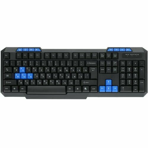 Клавиатура проводная Aceline K-505BU мембранная клавиш - 112 USB черная 95900₽