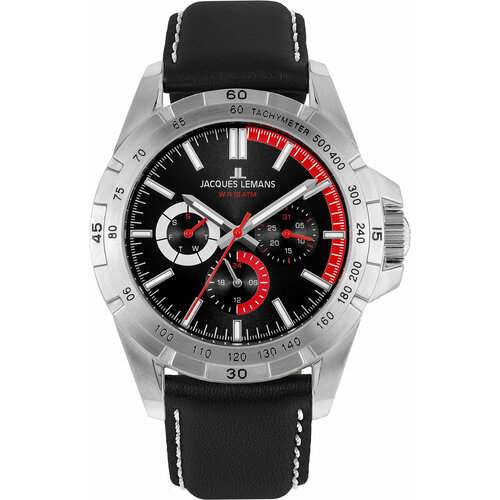 фото Наручные часы jacques lemans sports, черный, серебряный