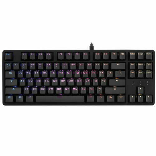 Клавиатура проводная Durgod Cavalry 87 C87-B-GT-R , механическая Gateron Optical Red, клавиш - 87, USB, черная