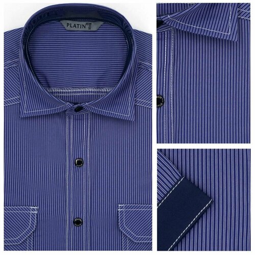 Рубашка PLATIN, размер S, синий