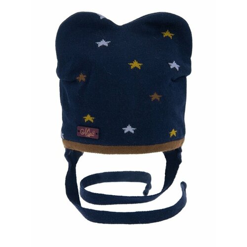 фото Шапка mialt, размер 46-48, коричневый, синий