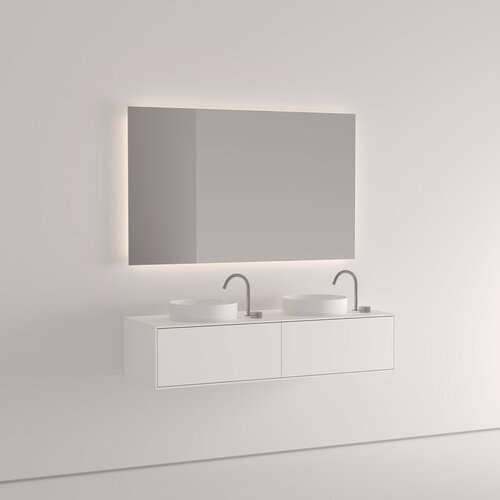 Тумба подвесная под две раковины 180 см. Vivomobili BIANCO KOS