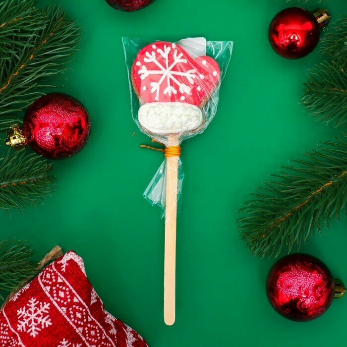 Мини-печенье шоколадное «Новогоднее» на палочке, микс, 15 г - фотография № 10