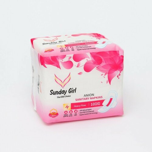 Sunday girl Прокладки гигиенические Sunday girl Женские 290 мм дневные интенсивные, 10 шт