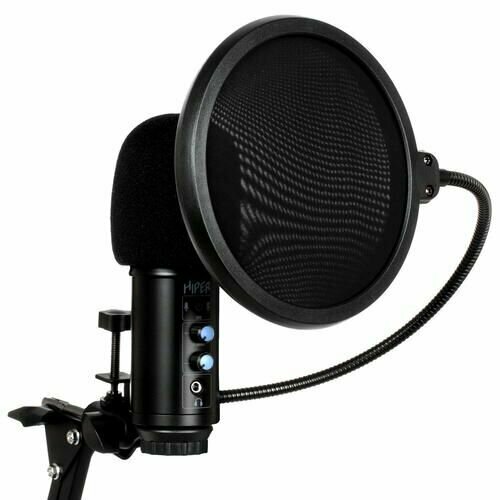 Микрофонный комплект HIPER H-M009 черный проводной настольный -32 дБ от 20 Гц до 20000 Гц кабель - 150 см USB 292200₽