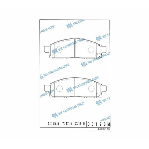 D6128M-01_1242 01223033 SBS 4605A198 /колодки дисковые п./ Mitsubishi L200 2.5 06>