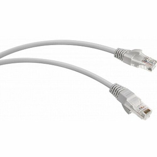 Патч-корд Wrline U/UTP (Hyperline) WR-PC-RJ45-UTP-5E-5-GY, категория 5е, 2xRJ45, неэкранированный, серый, LSZH, 5м комплект 5 штук патч корд wrline wr pc rj45 ftp 5e 1 gy f utp 5е 2xrj45 серый lszh 1м