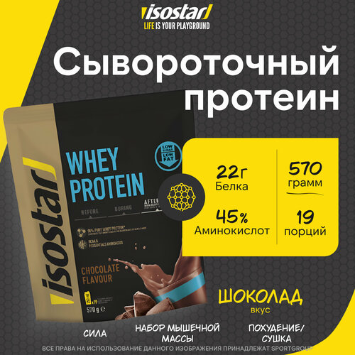 Протеин сывороточный Протеиновый напиток ISOSTAR Whey Protein BCAA Шоколад 570 гр