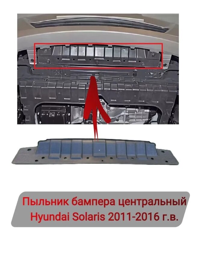 Пыльник бампера центральный Hyundai Solaris 2011-2017