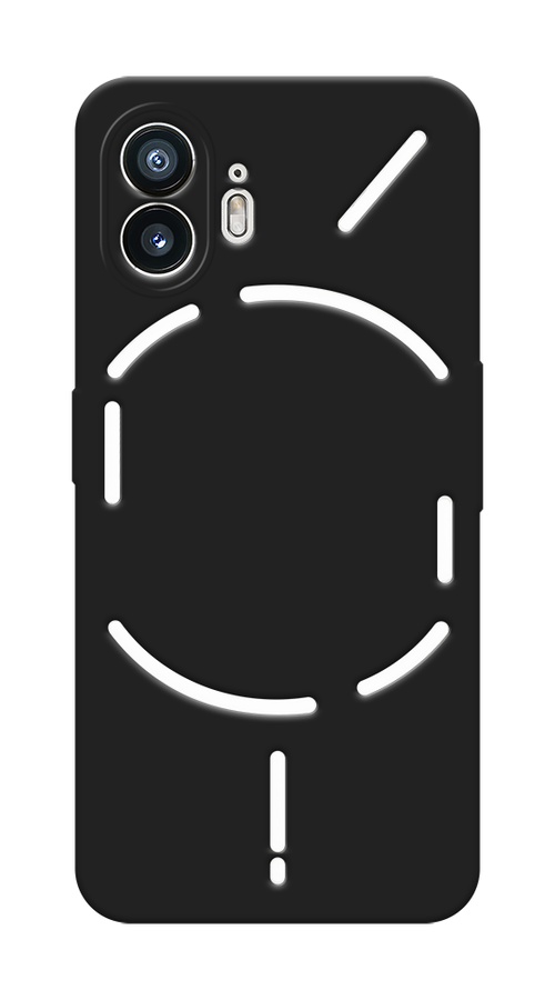 Матовый силиконовый чехол на Nothing Phone 2 / Нафинг Фон 2 с защитой камеры, черный
