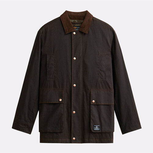 куртка ALPHA INDUSTRIES Waxed Cotton Car Coat, размер XL, коричневый