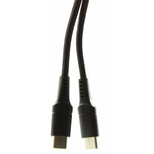 USB Кабель Power Delivery (Type-C - Type-C) C54, в оплетке, 3A, Черный, 1 м.