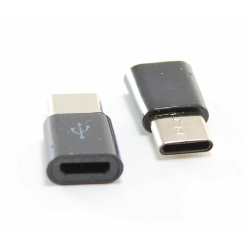 USB переходник Mi-Digit micro USB ( F ) - USB Type-C ( M ) Черный