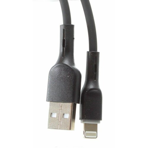 USB Кабель для Apple/iPhone "Oino" M195, супермягкий, не "дубеет" на морозе, Silicone, 2A, Черный, 1 м.