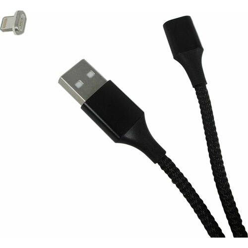 USB Кабель для Apple/iPhone Oino M74, магнитный, золоченые контакты, 2.4A, 1 м,