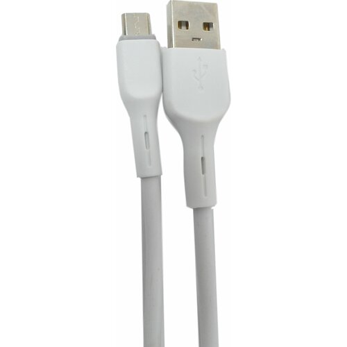 Кабель micro USB Mi-Digit M195, Silicone (Супермягкий, не дубеет на морозе), 2A, Белый, 2 м.