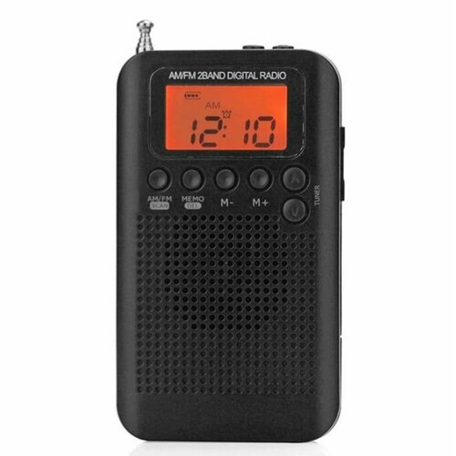 Карманный Цифровой DSP Радиоприемник HanRongDa HRD-104 Black Питание от Батареек Расширенный УКВ Диапазон 64-108 MHz 1680₽