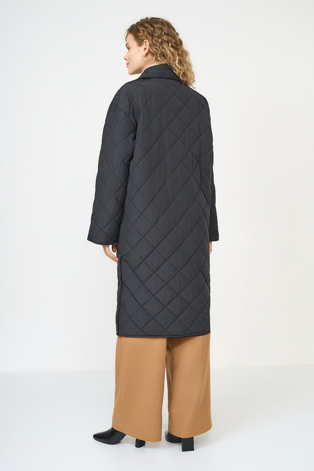 Пальто утепленное BAON женское, размер M, цвет Черный - фотография № 10