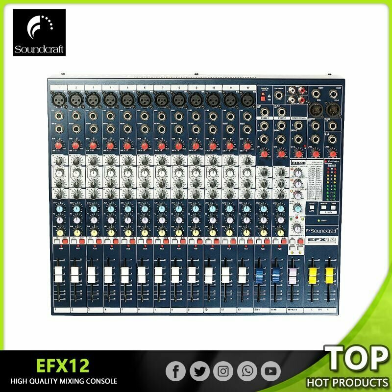 SOUNDCRAFT EFX12 Профессиональный микшер 12 моно, 2 стерео, 2 Aux.SOUNDCRAFT EFX12