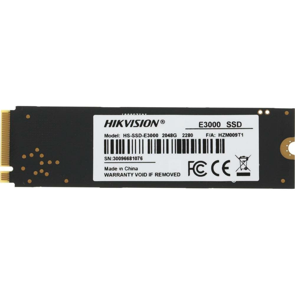 Накопитель SSD M.2 2280 HIKVISION E3000 2TB PCIe 3.0 x4 NVMe 3D NAND TLC 3476/3137MB/s - фото №14