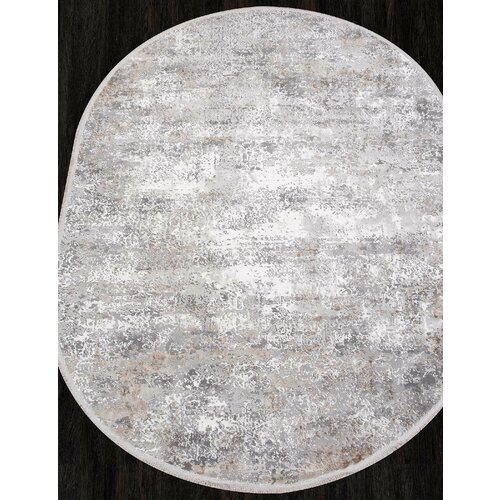 Ковер MODA 1383A K.GRI COKME / K. GRI COKME Овал в гостиную в дом в зал в квартиру в комнату в спальню 1 x 2 м.