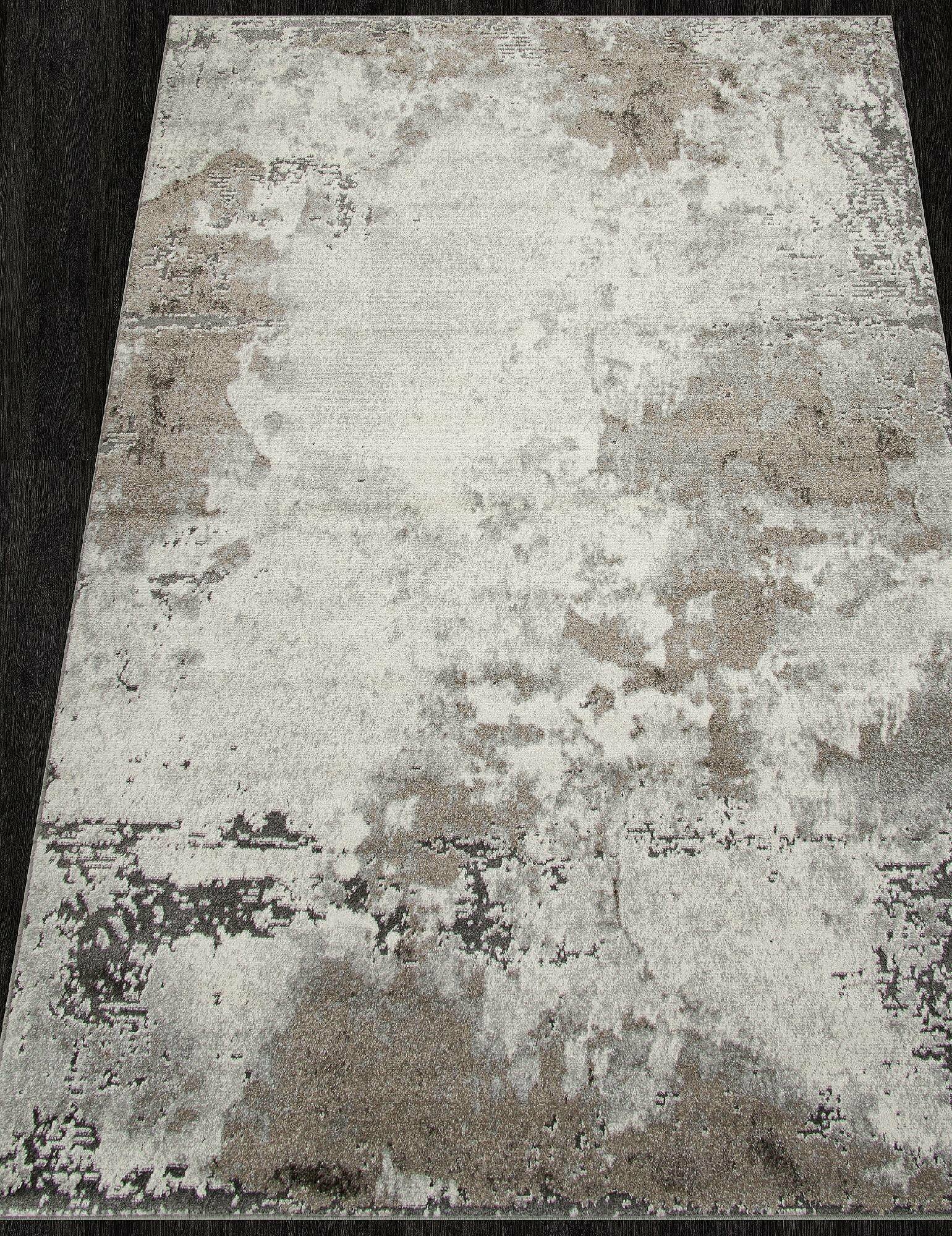 Ковер на пол в гостиную в спальню 80х150 см бежевый современный ворс 10 мм 301427 KoverVDom