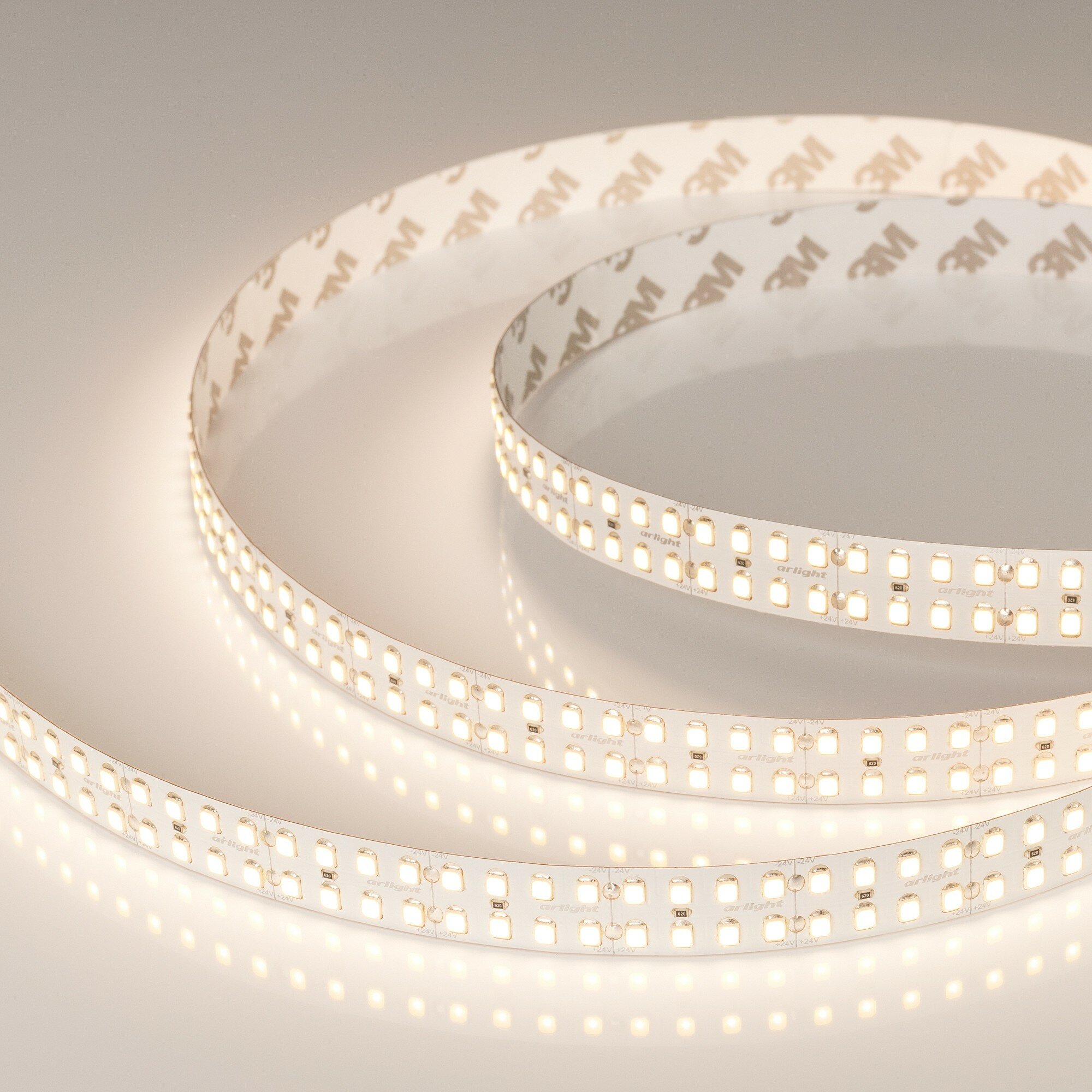 Светодиодная лента Arlight 24W/m 320LED/m 2835SMD теплый белый 5M / - фото №3