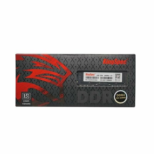 Модуль памяти SO-DIMM DDR4 KingSpec 8GB 2666MHz CL19 12V 315700₽