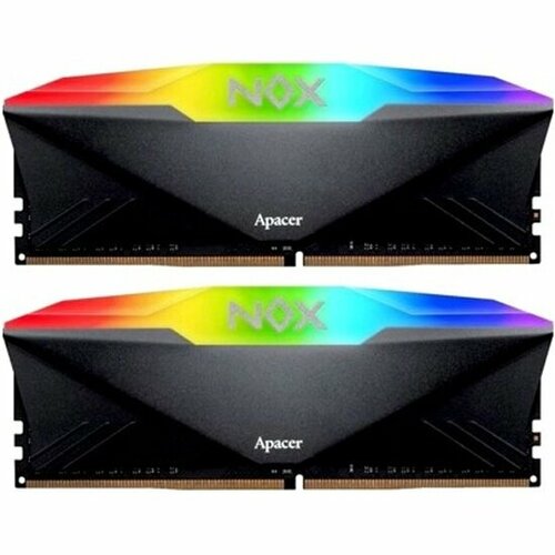 Оперативная память Apacer DDR4 16Gb 2x8Gb 3600MHz pc-28800 NOX RGB AURA2 CL18 AH4U16G36C25YNBAA-2 630500₽