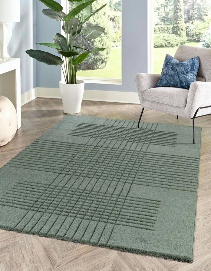 фото Ковер Sofia 0E389A D. Green-D. Green в гостиную в дом в зал в квартиру в комнату в спальню 2 x 3 м.